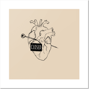 closed heart Posters and Art